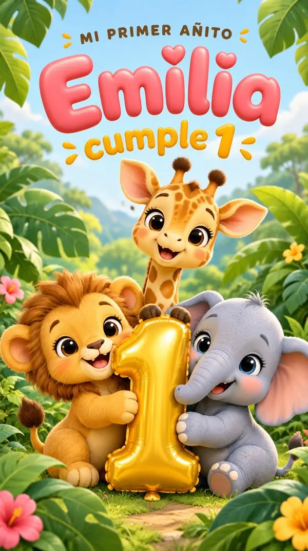 Portada: Mi primer añito, Emilia cumple 1