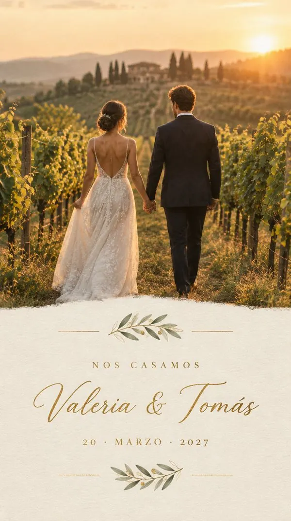Portada: Nos casamos, Valeria y Tomás