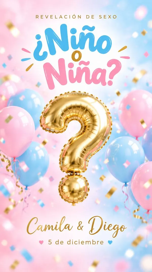 Portada: ¿Niño o niña? Camila y Diego